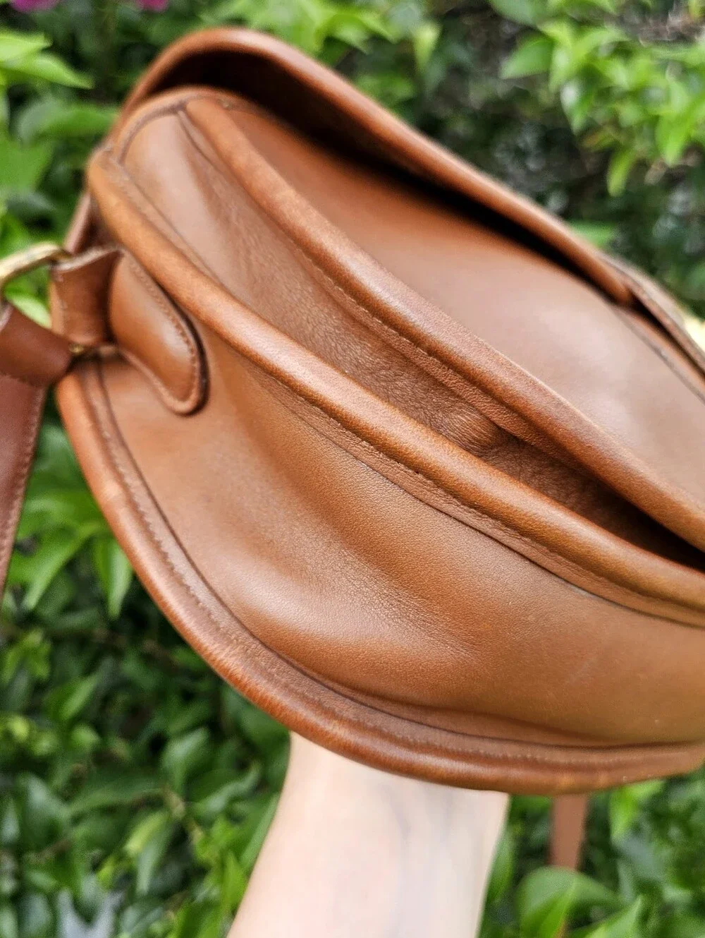 Vintage Coach Prairie Bag 9954 British Tan Leather Crossbody 1996 USA
